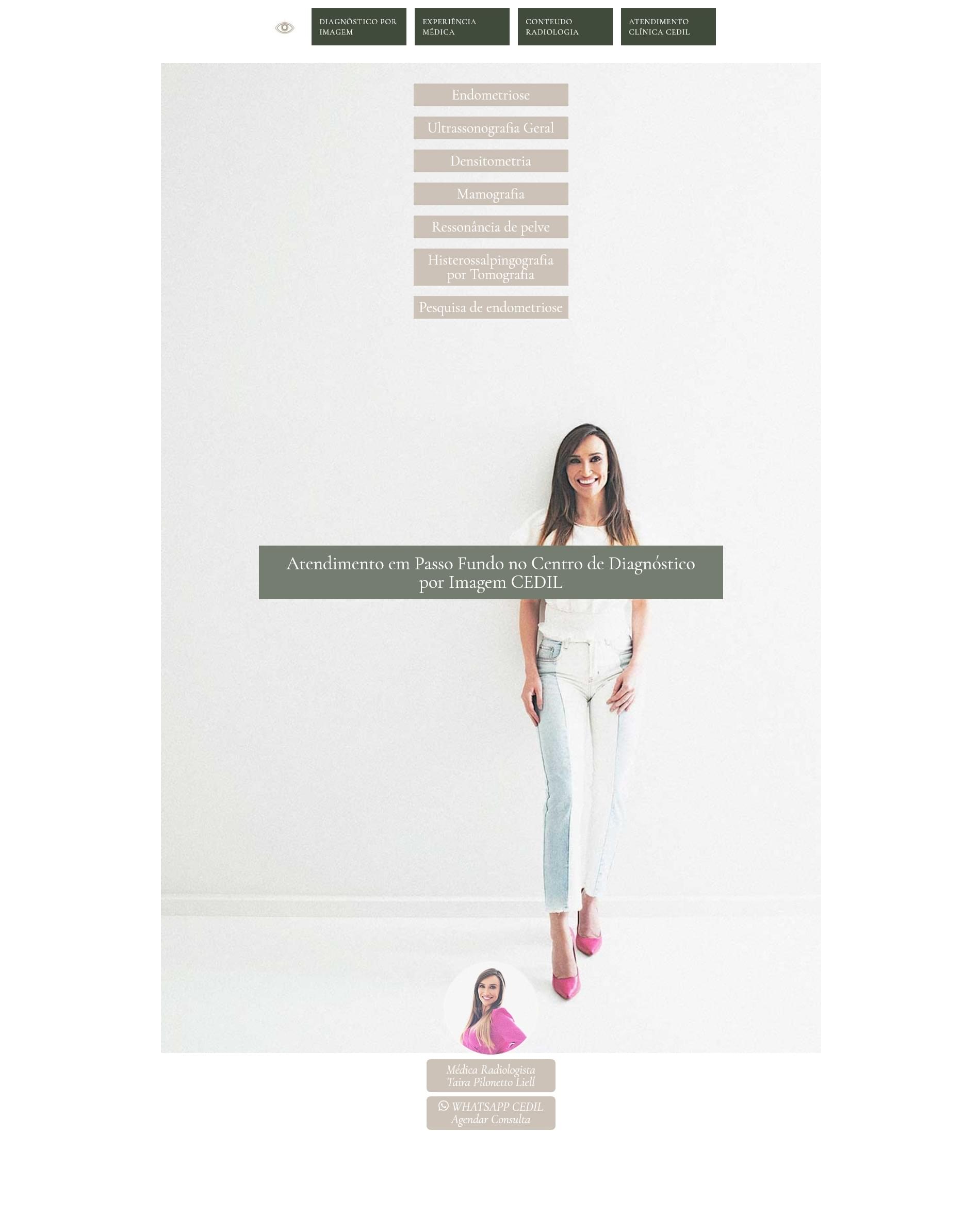 Design do Site Radiologista Passo Fundo - Dra. Taira